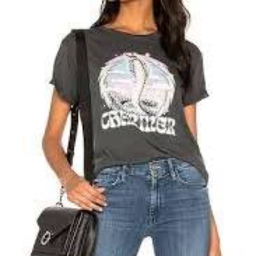 Mother “Charmer” cobra Goodie Goodie T shirt- Charcoal Grey